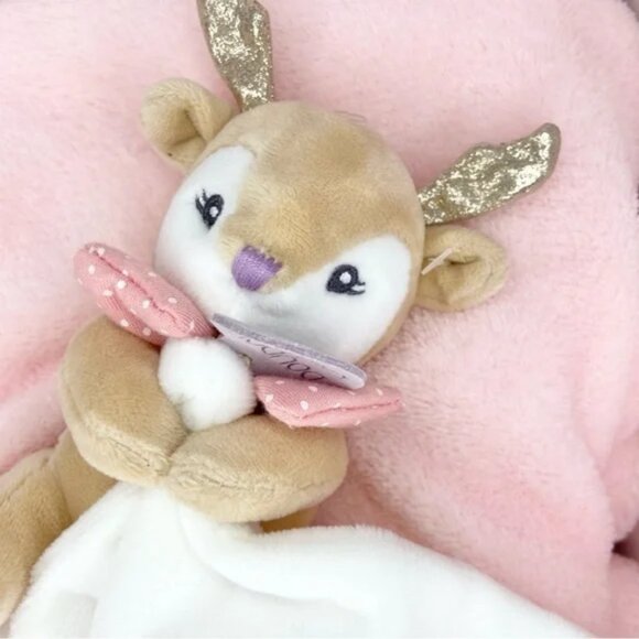 DouDou Et Compagnie Paris Pink Deer Comforter and Blanket Gift Set - Picture 2 of 6